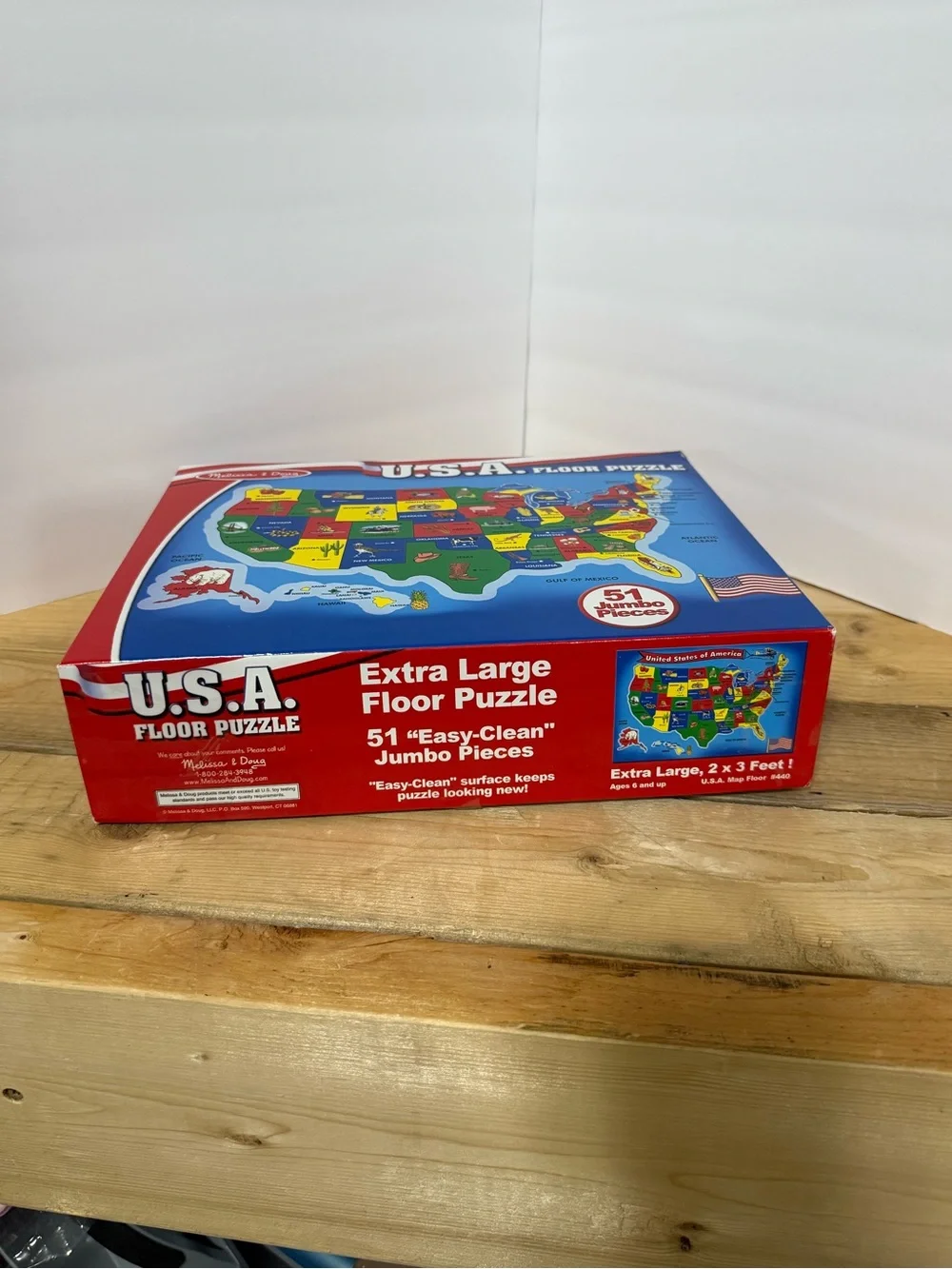 Melissa & Doug USA Map Floor Puzzle 51 Jumbo Pcs Complete